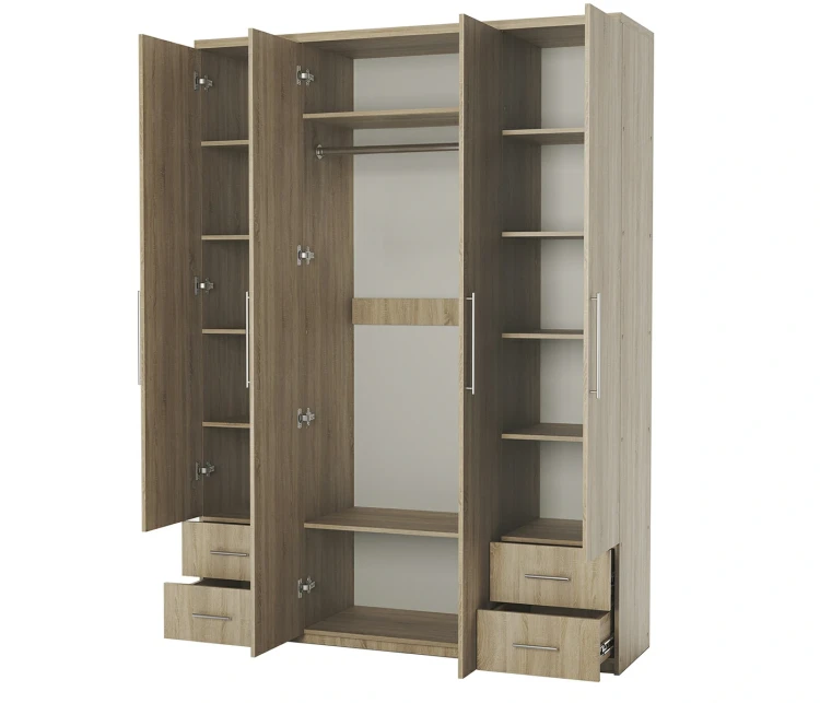 Шкаф четырехдверный Мелодия МКЯ2-43 120х60 Дуб Сонома
